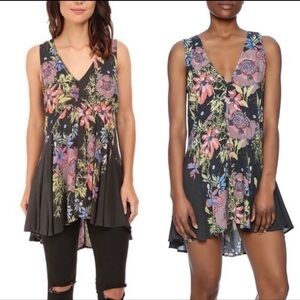 ⚡️FREE PEOPLE BACKYARD PARTY FLORAL TUNIC TOP DRESS